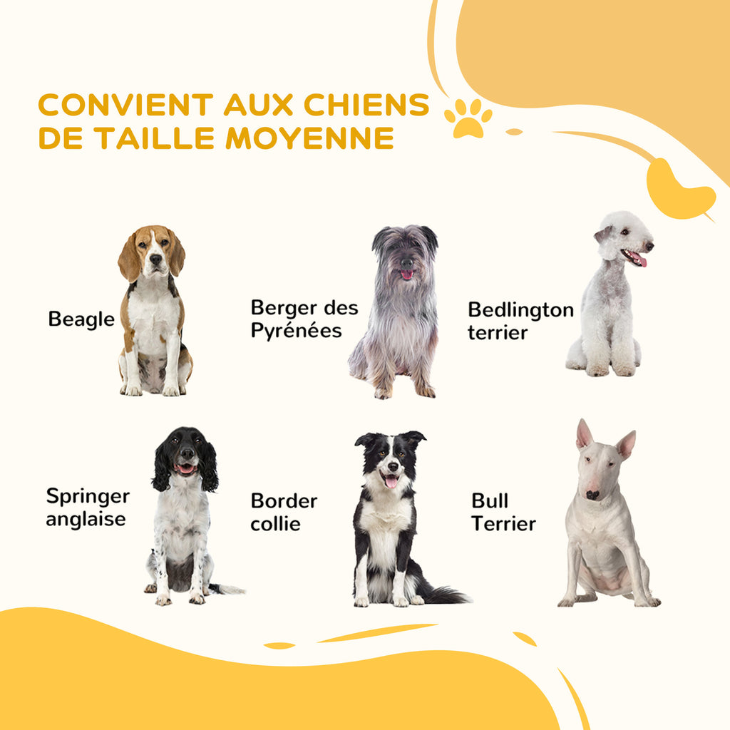 Barrière pour chien en acier à 3 panneaux pliante double verrouillage et porte intégrée pour porte et escalier blanc